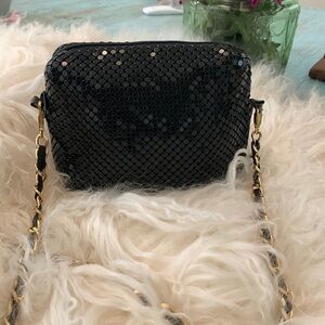 Metallic black Small crossover purse